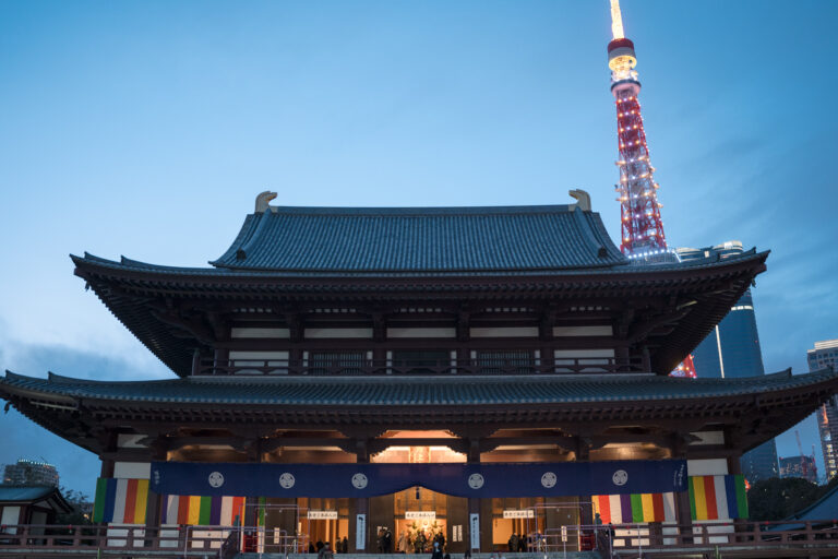 Zozo-ji temple and the tokyo Tower