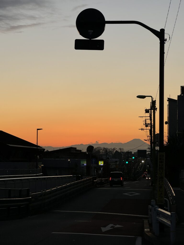 Sunset on Mount Fuji