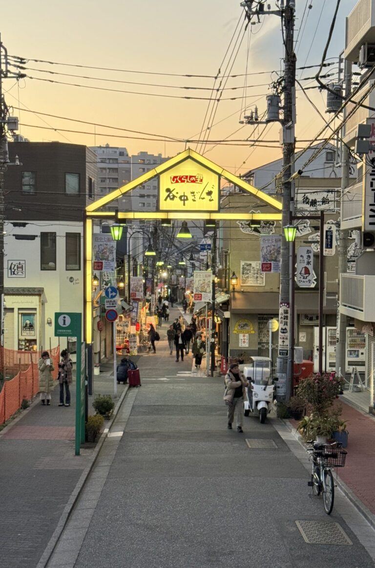 vue sur la rue Yanaka Ginza depuis les escalier Yuyake dandanà Yanaka