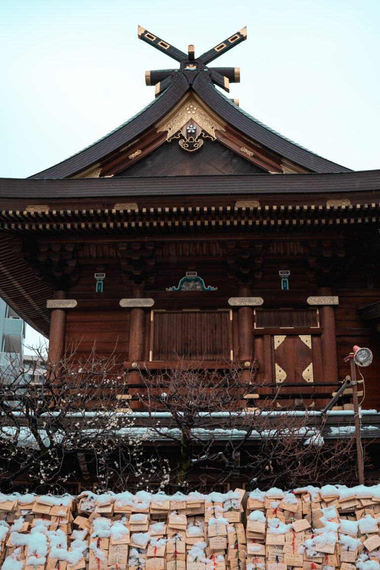 Yushima Tenman-gu under the snow