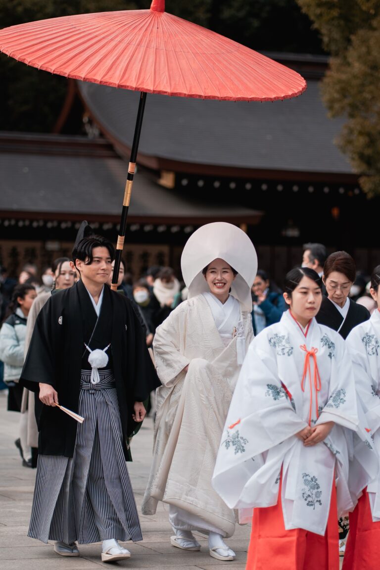A morning at Meiji Jingu in Tokyo. It is the main part of the shrine.