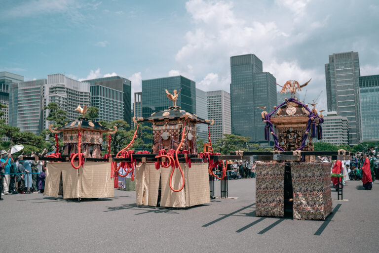 Small Shrines during Sanno Festival in Tokyo