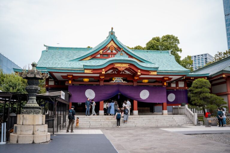 the main shrine of Hie Shrine in Tokyo