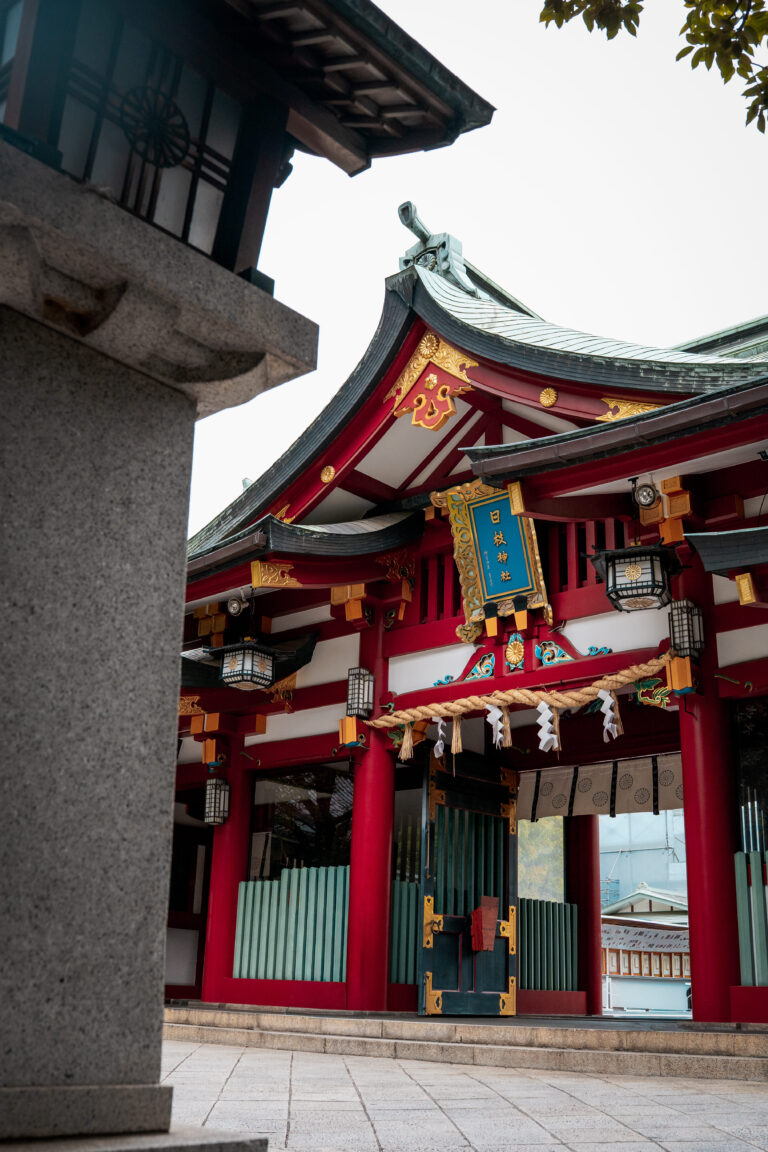 The entrance door of Hie Shrine