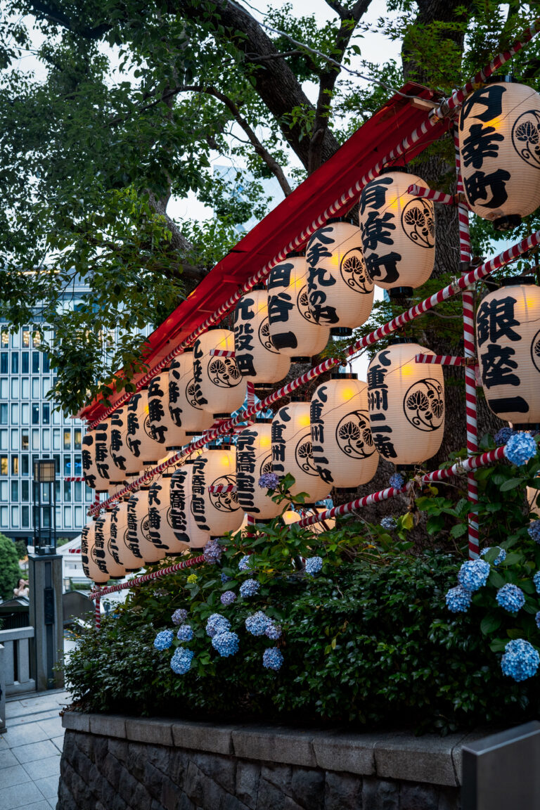 Lantern for Bon Odori festival in Hie Shrine
