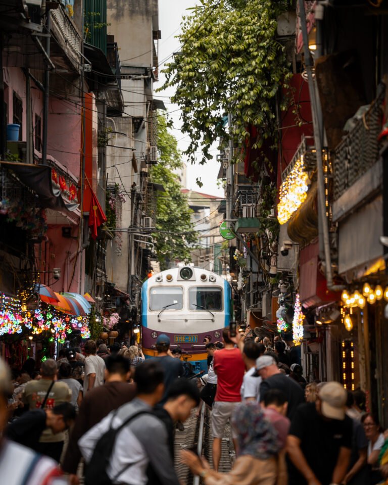 the train street of Hanoi